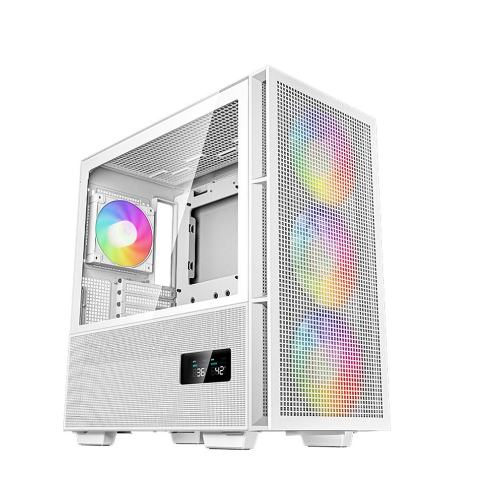 Deepcool ch560 digital m - atx argb cristal templado blanco