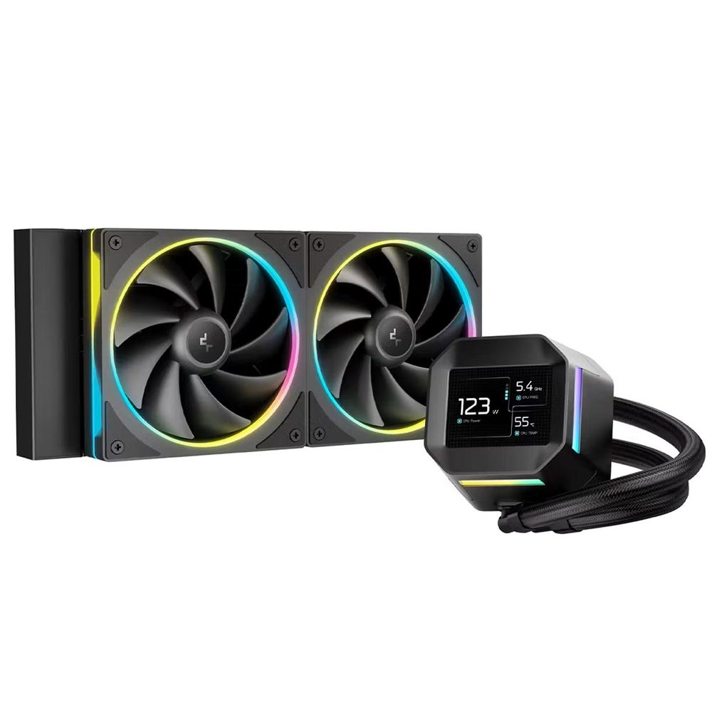 Deepcool lm240 led rgb 2x 120mm negro