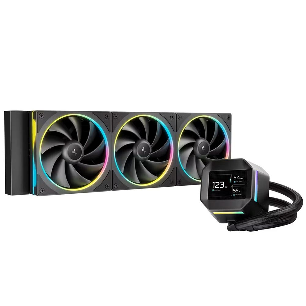 Deepcool lm360 led rgb 3x 120mm negro