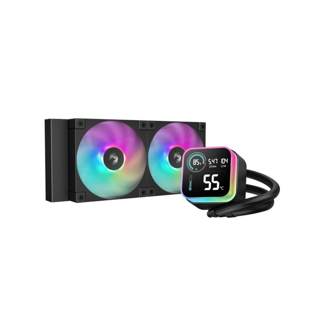 Deepcool lq240 led digital argb 2x 120mm negro