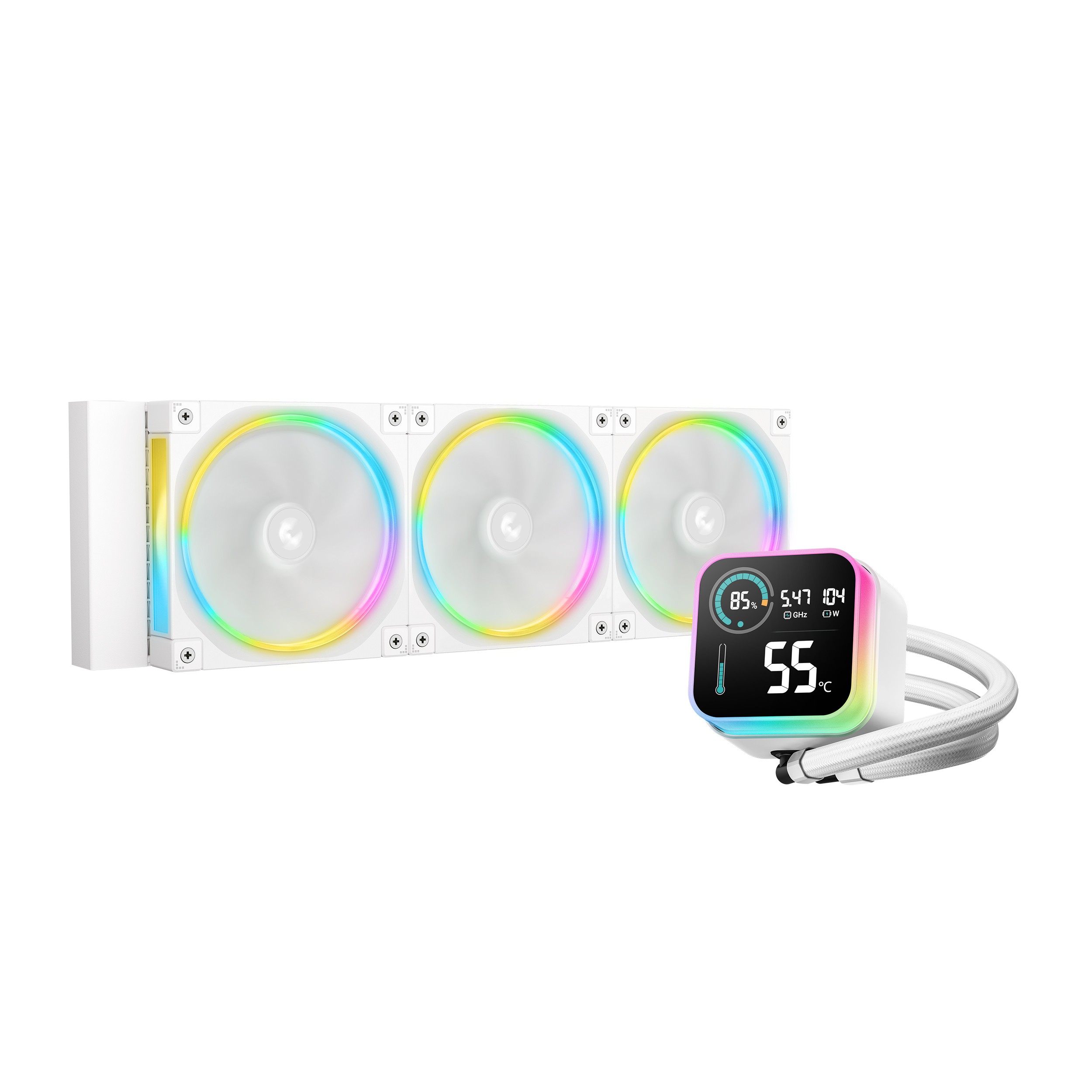 Deepcool lq360 ultra argb 3x 120mm blanco