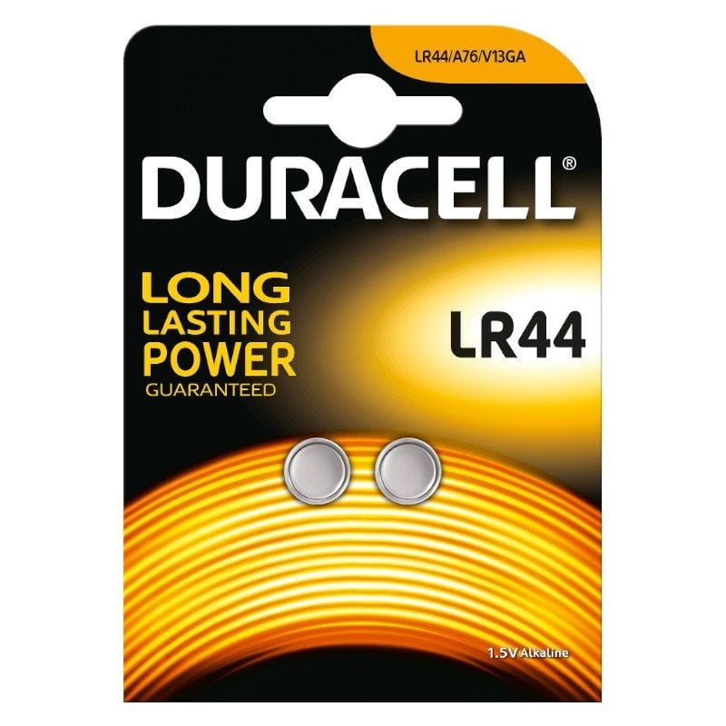 DURACELL Pila Botón Alcalina LR44 1,5V Blister*2