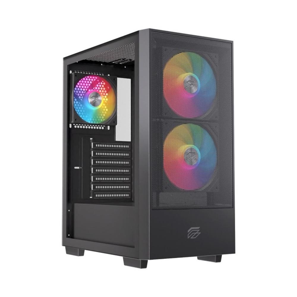 Einarex p100 atx rgb cristal templado negra