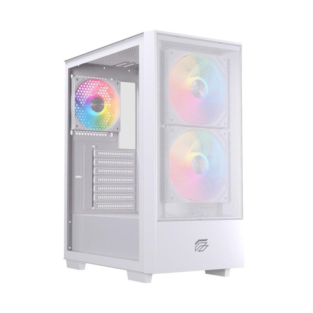 Einarex p100 atx rgb cristal templado blanca