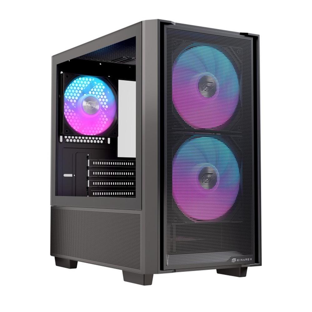 Einarex pm150 matx rgb cristal templado negro