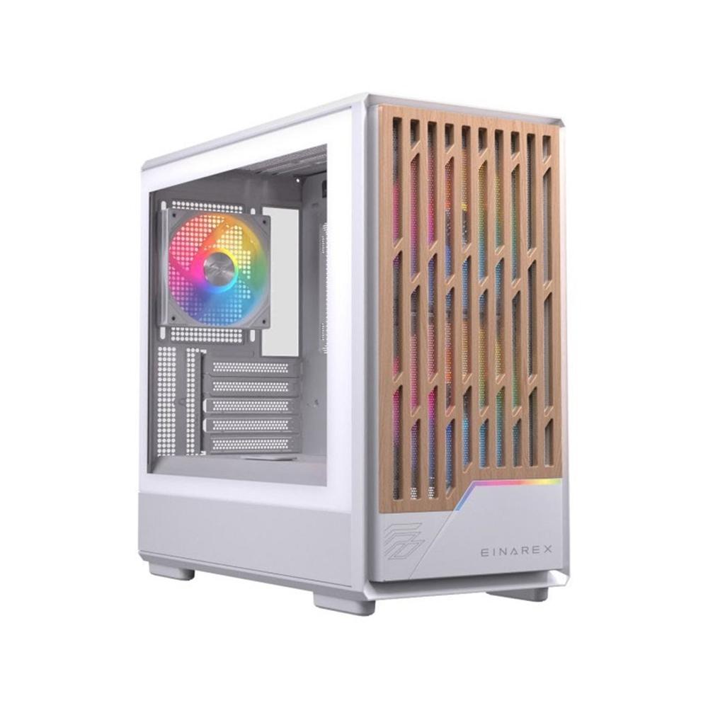 Einarex pm400 atx rgb cristal templado blanca