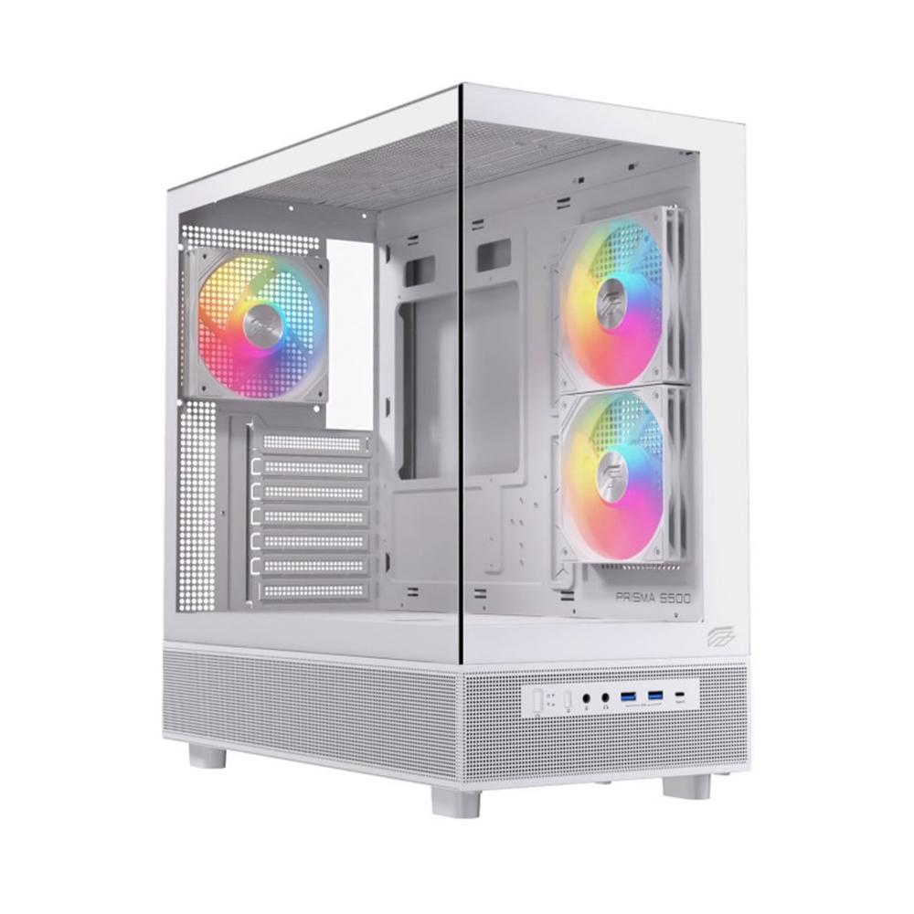 Einarex s500 rgb atx cristal templado blanca