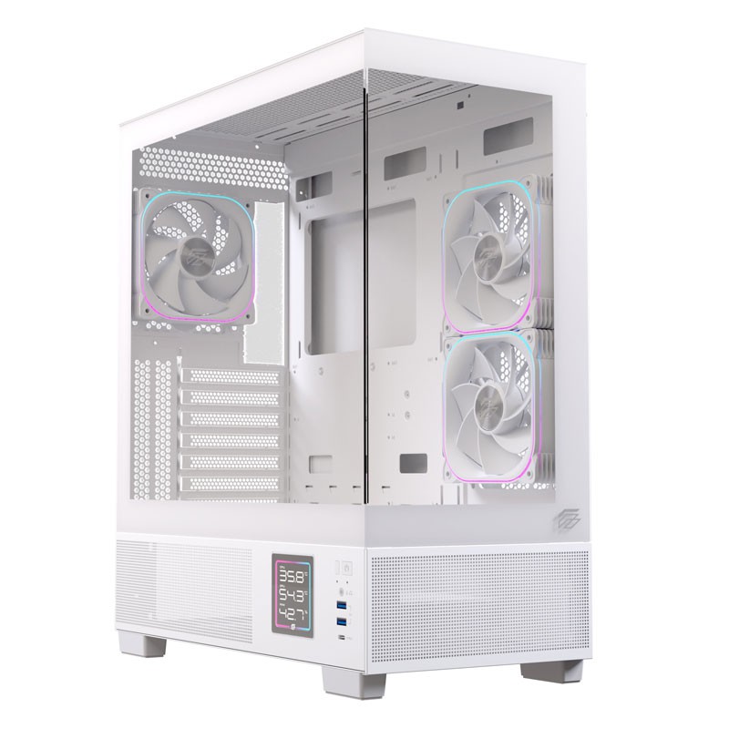 Einarex s501d atx rgb cristal templado blanca