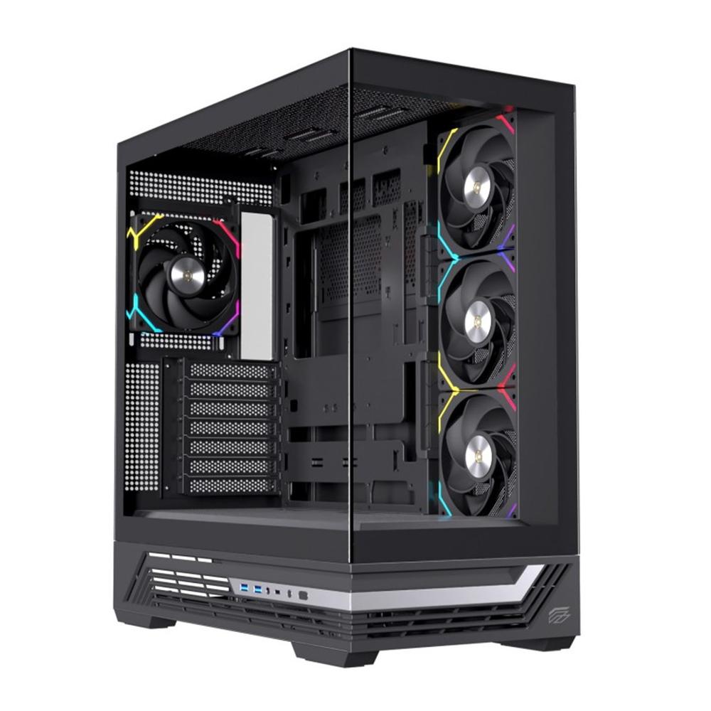 Einarex s800 atx rgb cristal templado negra