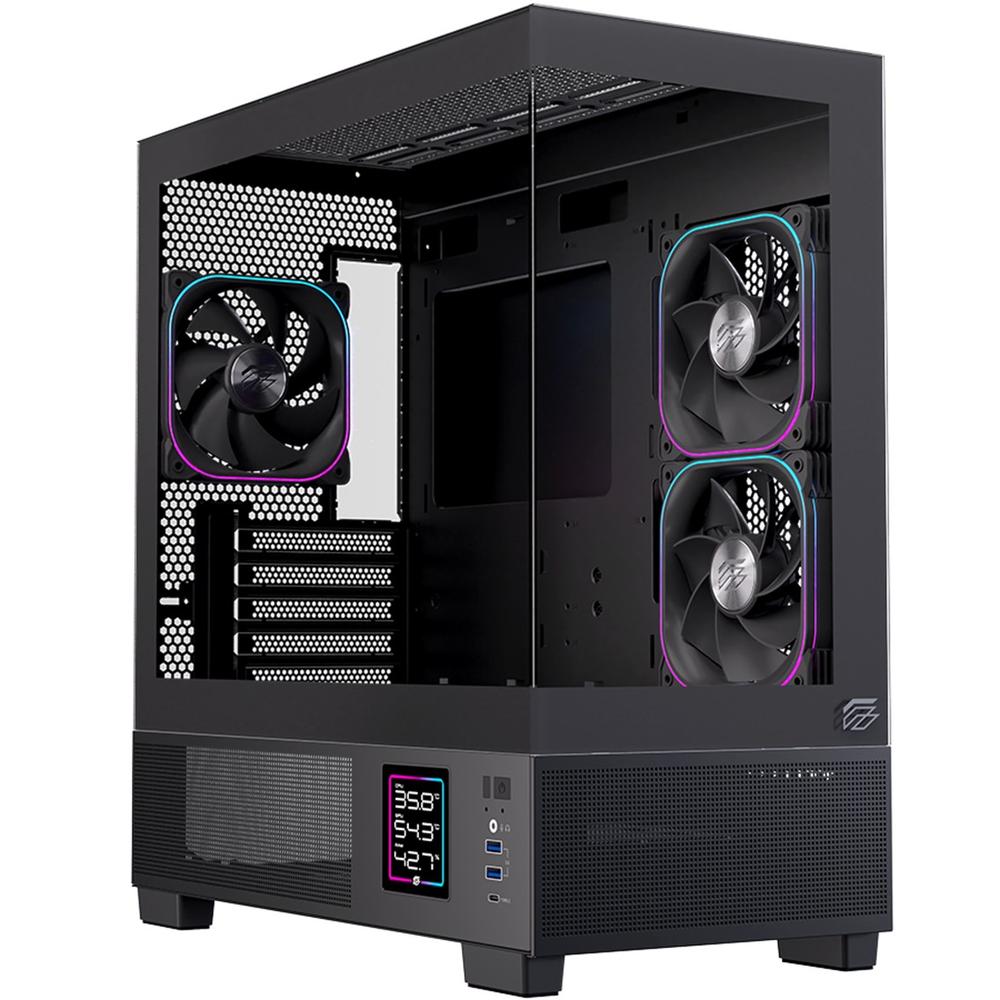 Einarex sm501d atx rgb cristal templado negra