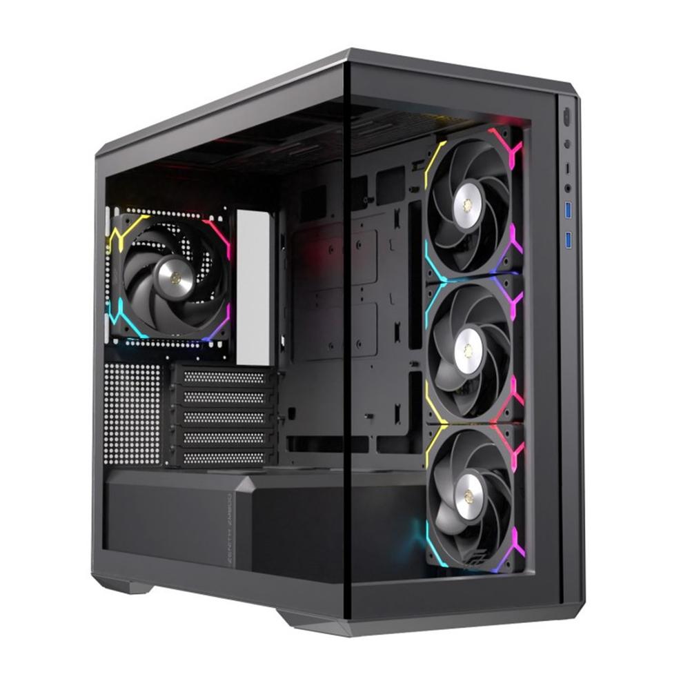 Einarex zm800 matx rgb cristal templado negra