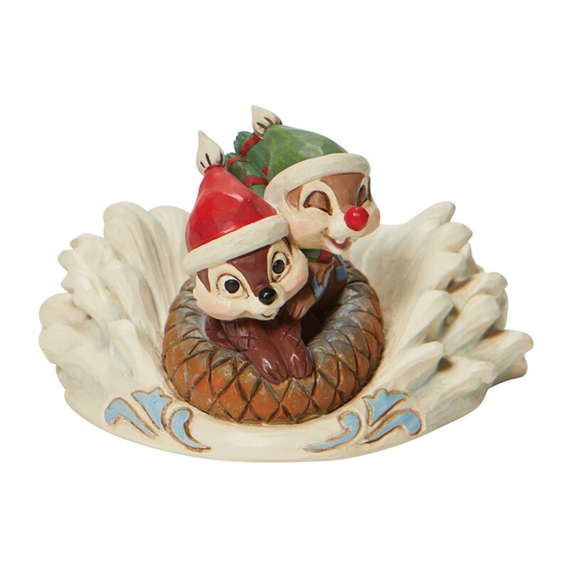 Enesco disney chip & dale en trineo navideño