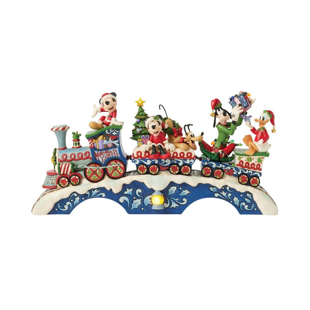 Enesco disney mickey y sus amigos tren navideño led