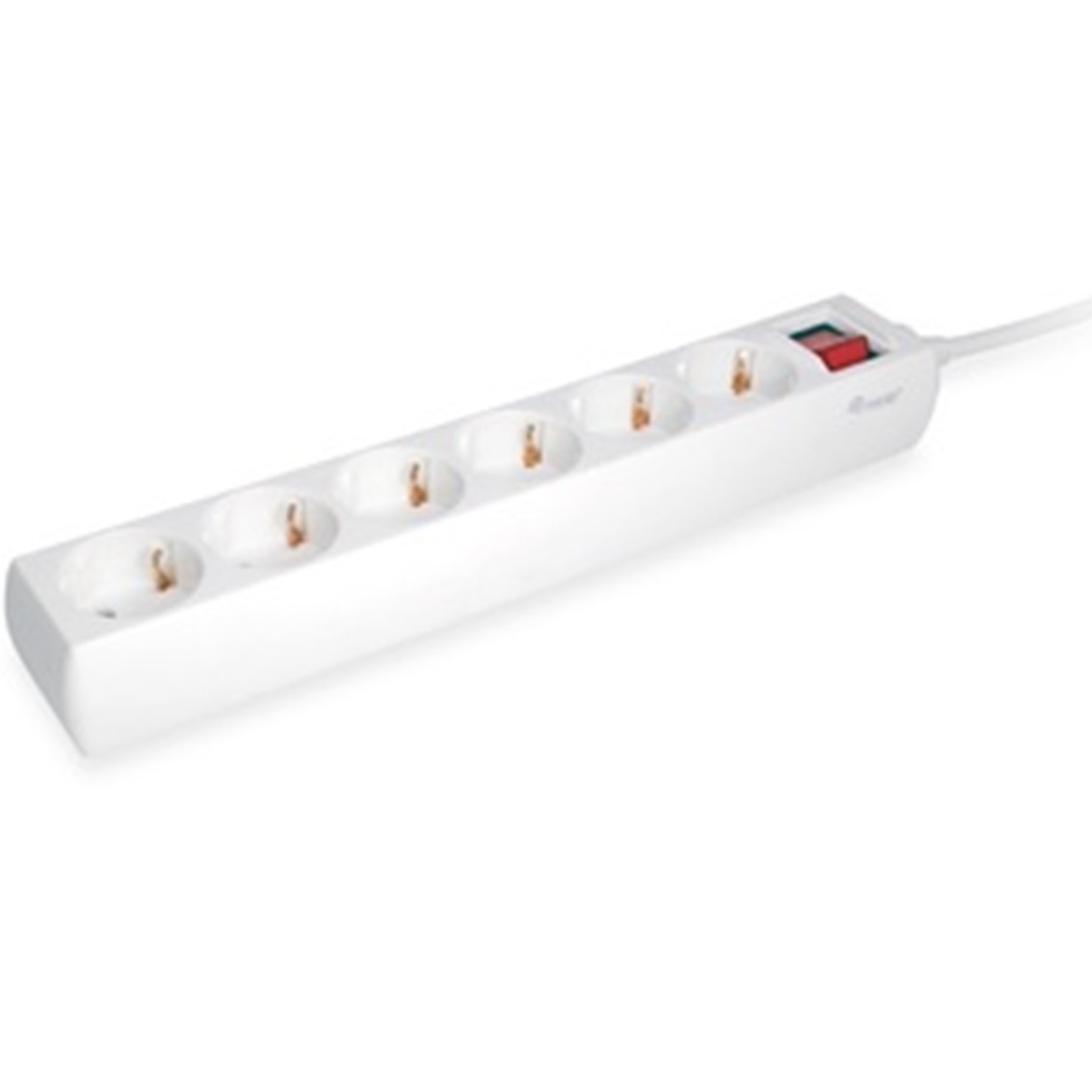 Equip con 6 tomas cable de red de 1.5 metros y boton de apagado encendido