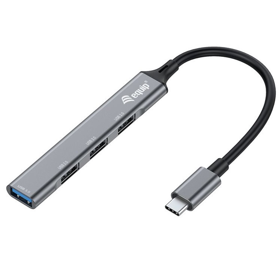 Equip life 1 x usb tipo c - 3 x usb 2.0 - aluminio