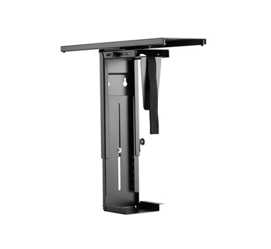 Equip - Soporte CPU para instalación bajo mesa - Giratorio 360º - Acero - Color Negro - Max.10Kgs