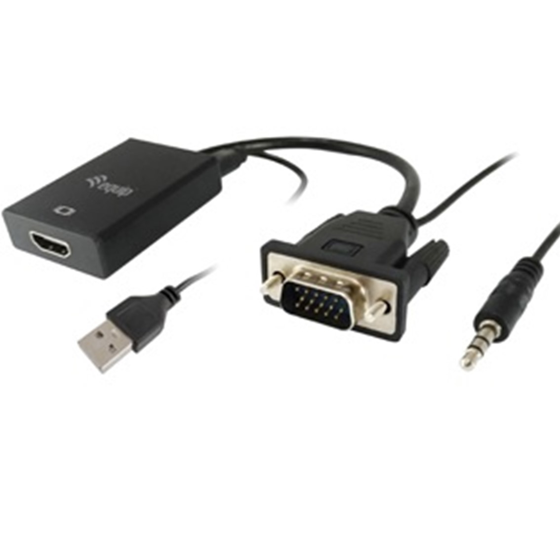 Equip vga macho a hdmi hembra con audio jack 3.5 pulgadas 119038