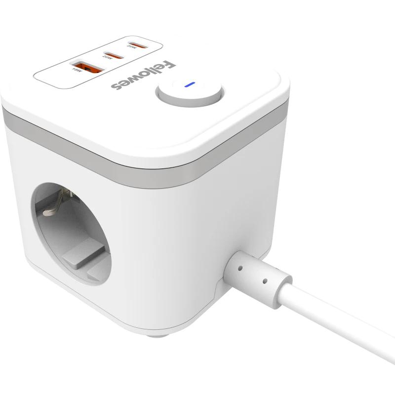 Fellowes Cubo Multienchufe USB Blanco
