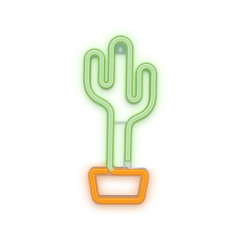 Forever neon led cactus orange green