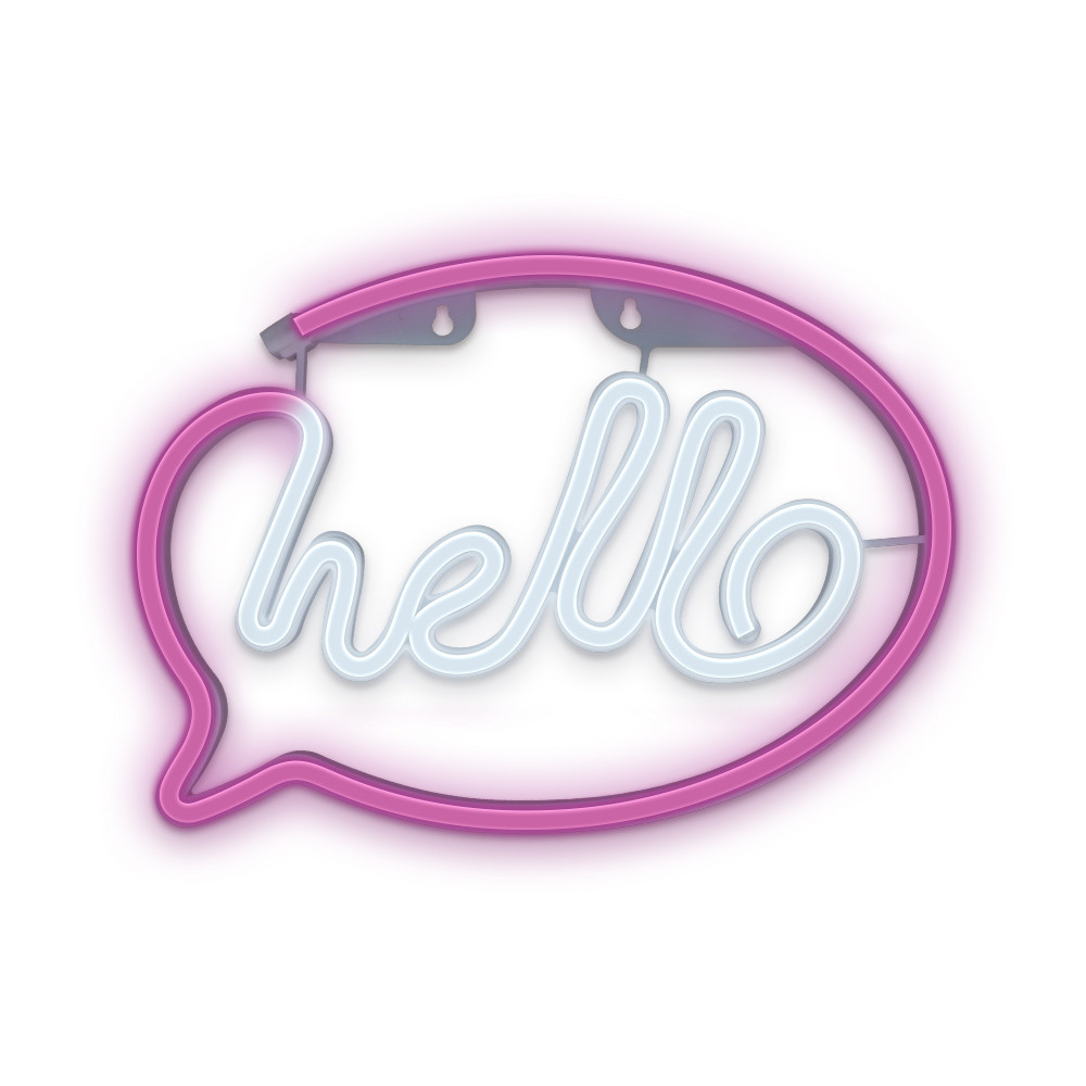 Forever neon led hello pink white