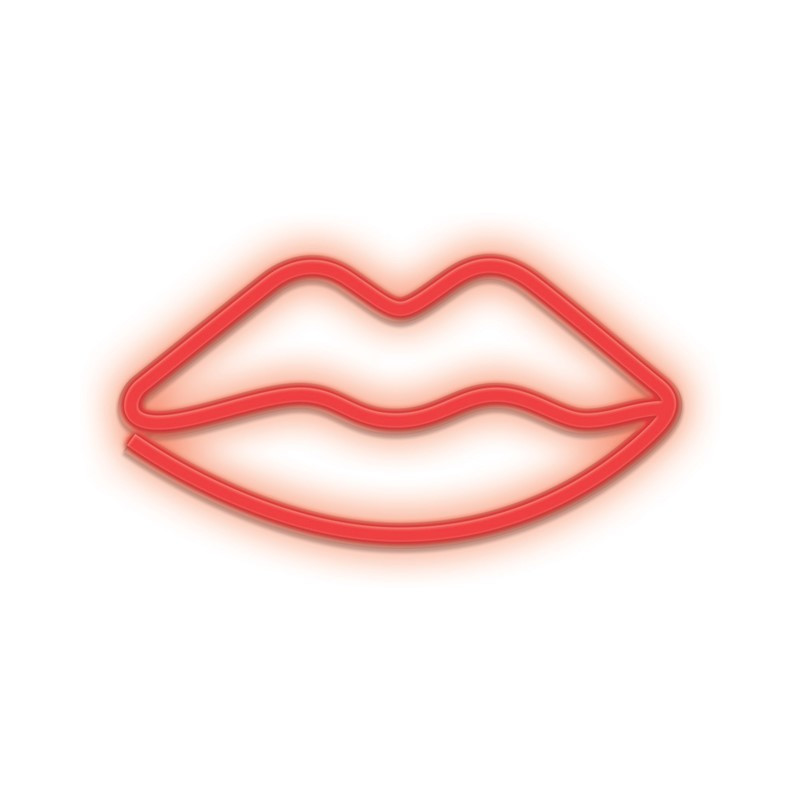 Forever neon led lips red