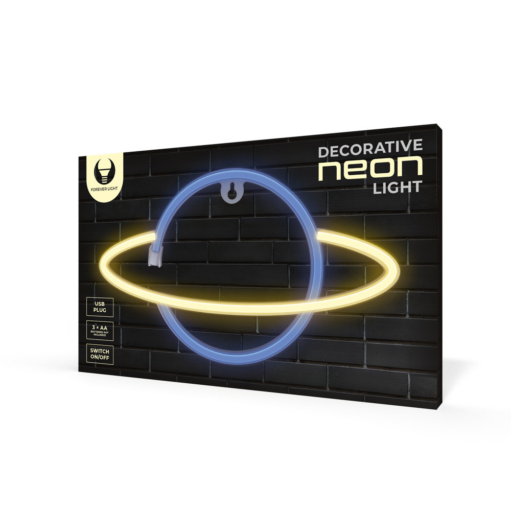 Forever neon led saturn yellow blue