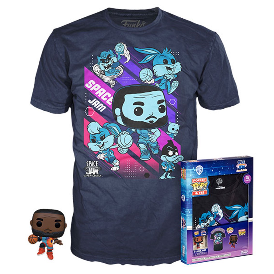 Funko lebron james + camiseta pack 10 unidades todas las tallas