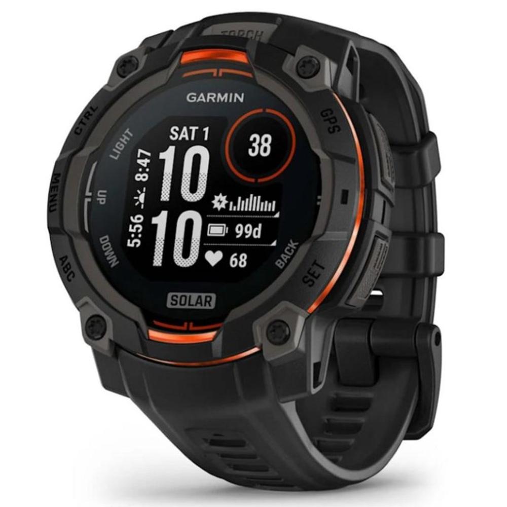 Garmin instinct 3 solar 45mm negro - naranja
