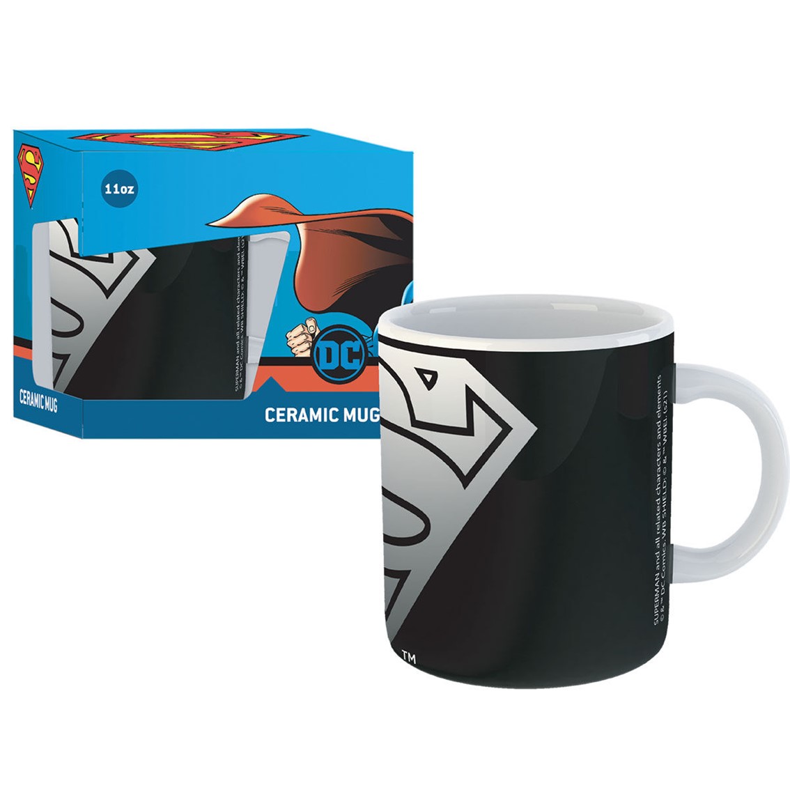 Gb eye ceramica dc comic superman estilo negro