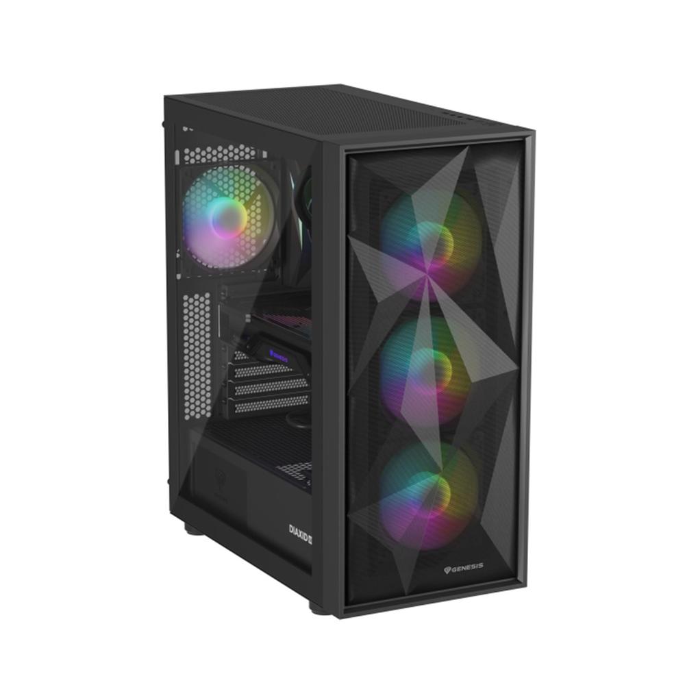 Genesis diaxid 605 argb atx cristal templado negra