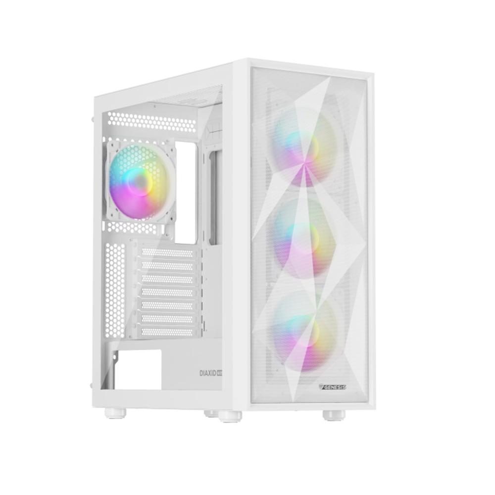 Genesis diaxid 605 argb atx cristal templado blanca