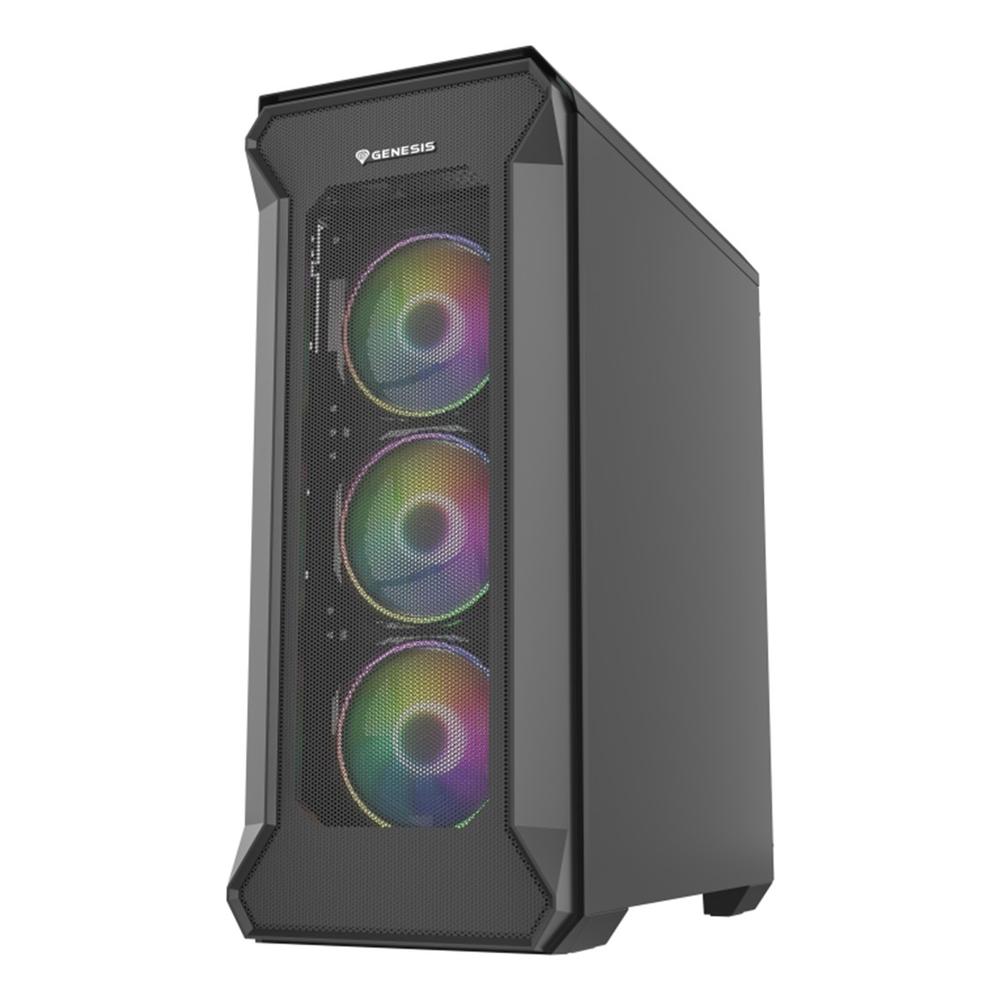Genesis irid 505 v2 argb atx cristal templado negra