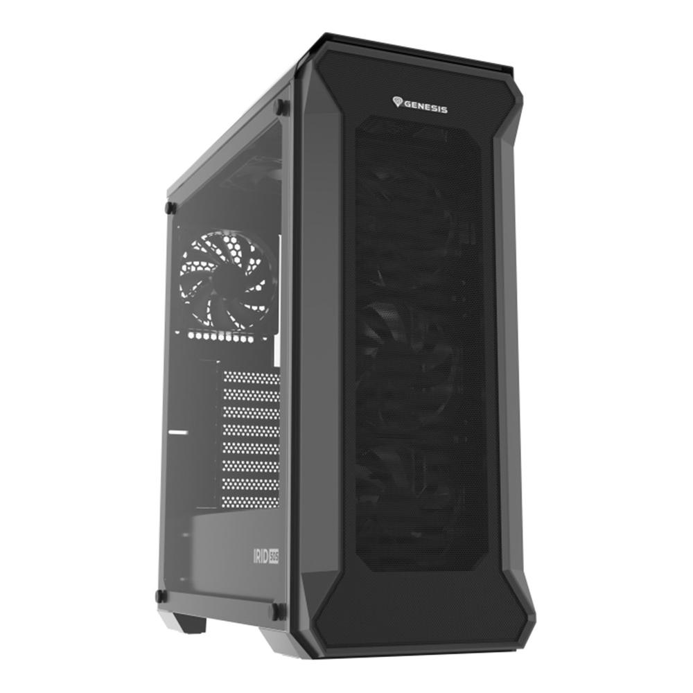 Genesis irid 505f atx cristal templado negra