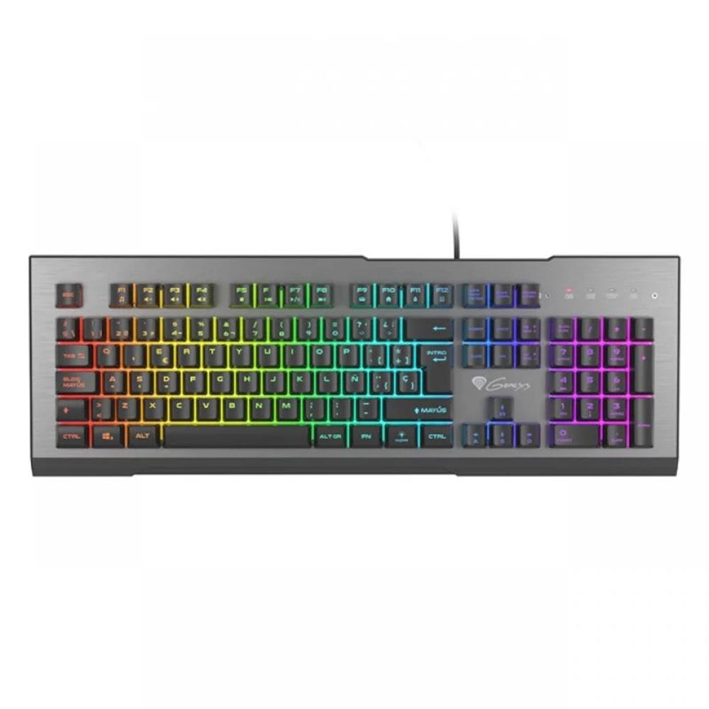 GENESIS Rhod 500 RGB teclado Juego USB QWERTY Español Negro, Gris