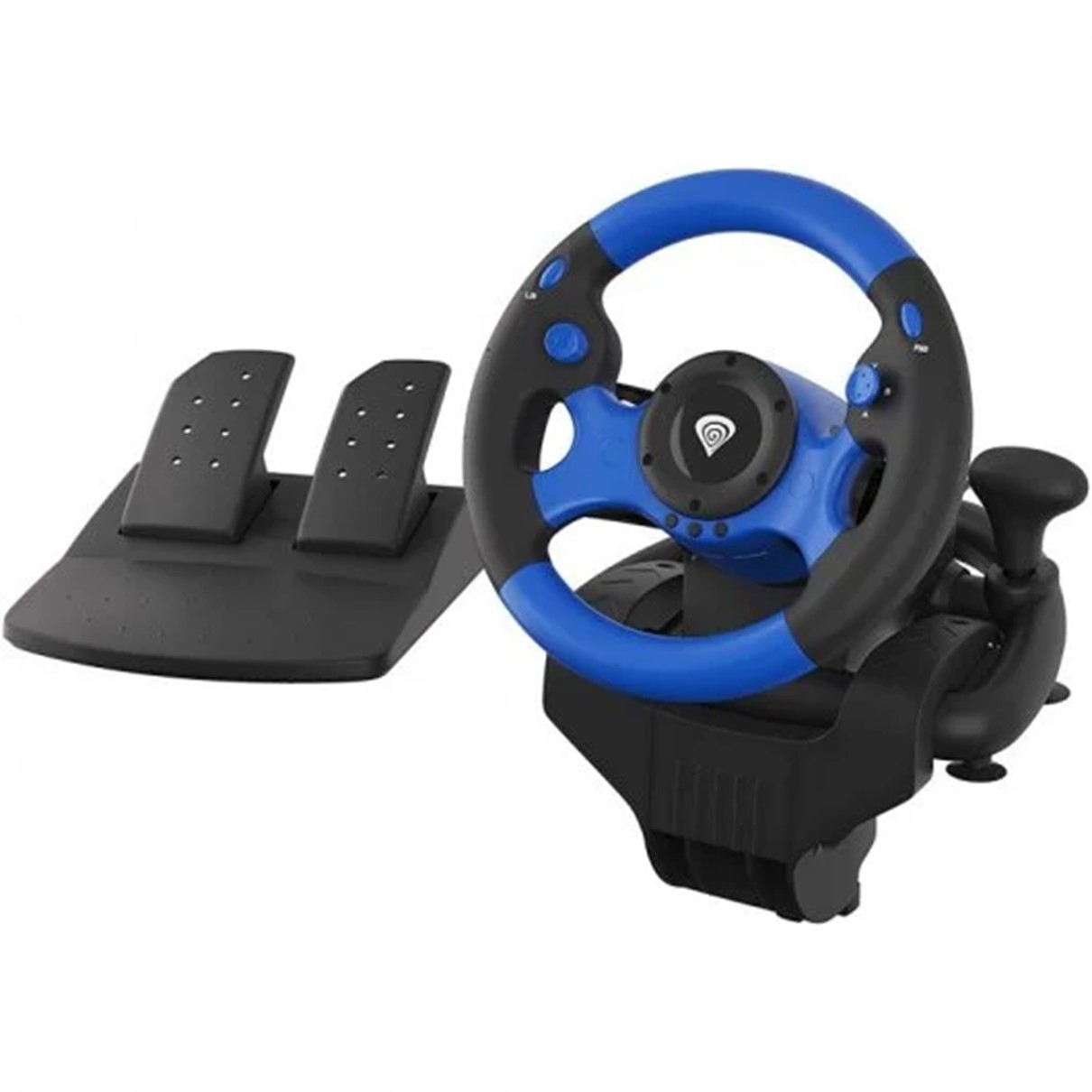 GENESIS Seaborg 350 Negro, Azul USB Volante + Pedales Nintendo Switch, PC, PlayStation 4, Playstation 3, Xbox 360, Xbox One, Xbox Series S, Xbox Series X