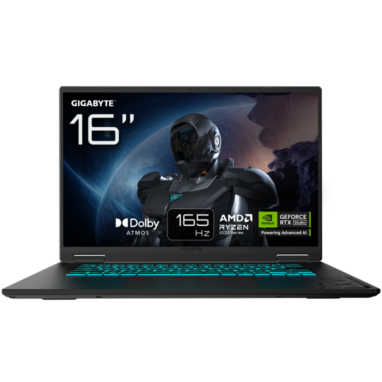 Gigabyte a16 r7 - 260 - 32gb - ssd 1tb - rtx 5070 8gb - 16 pulgadas fhd+ - freedos