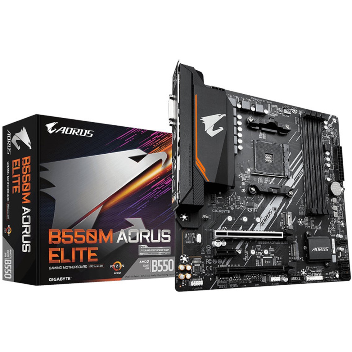 Gigabyte b550m aorus elite am4 m - atx - 4x ddr4 - 4x sata 6gb - s - 4x usb 3.2 - 4x usb 2.0 gab55mael