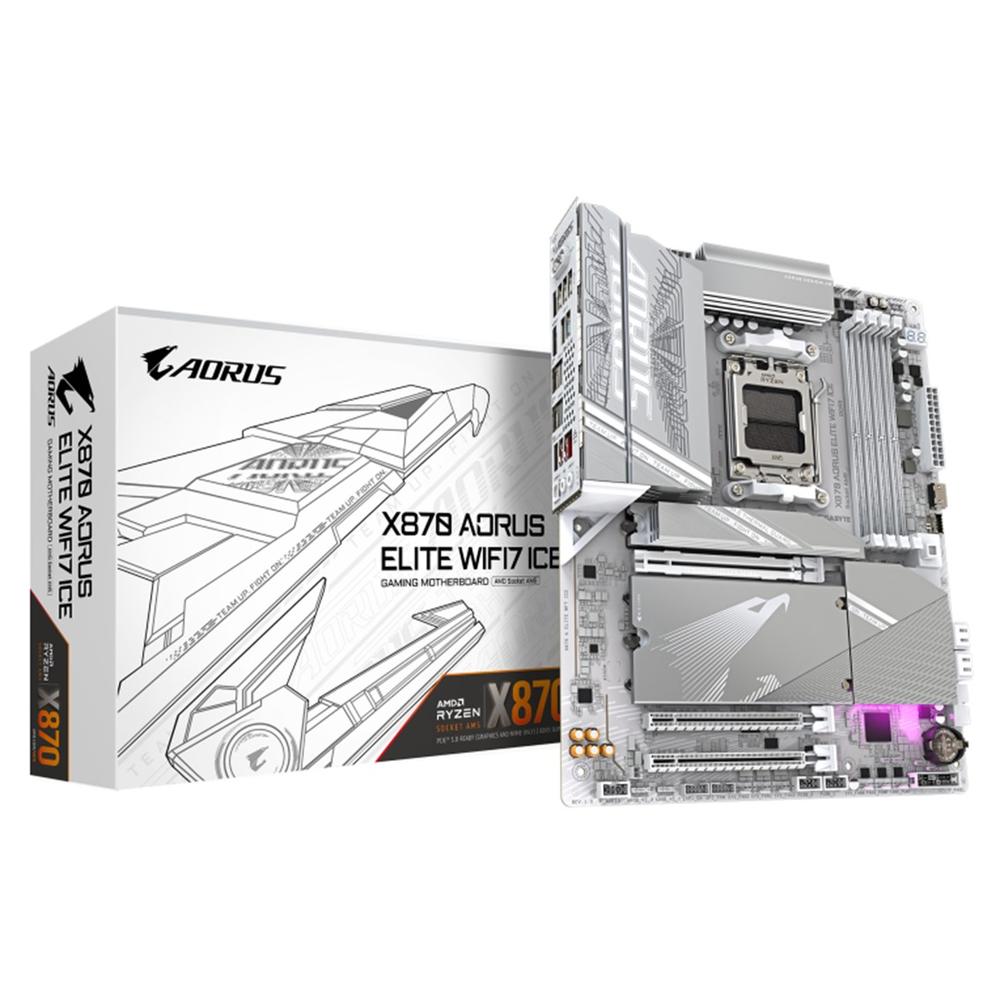 Gigabyte x870 aorus elite wifi7 ice g10 am5 atx - 4x ddr5 - 4x sata3
