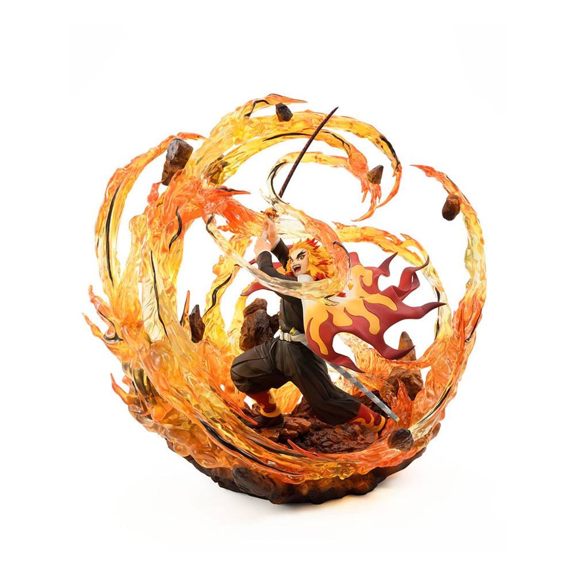 Good smile company kimetsu no yaiba demon slayer 1 - 8 kyojuro rengoku dx 35 cm