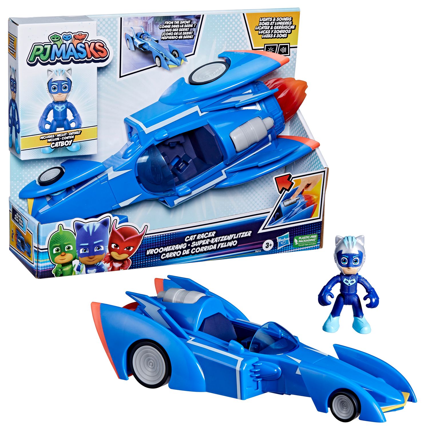 Hasbro gatomovil pj masks power heroes - súper gato - móvil