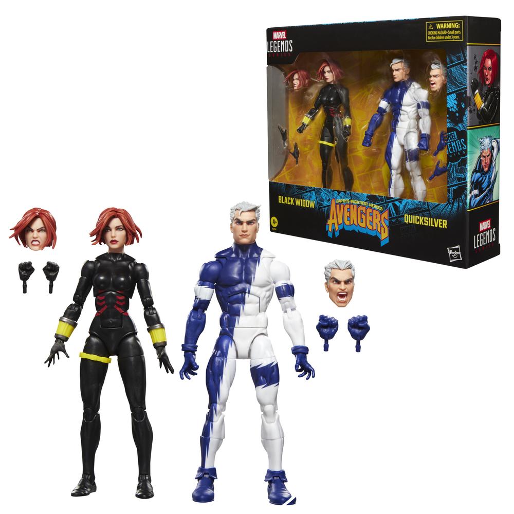 Hasbro marvel legends series earths mightiest heroes avengers black widow & quicksilver