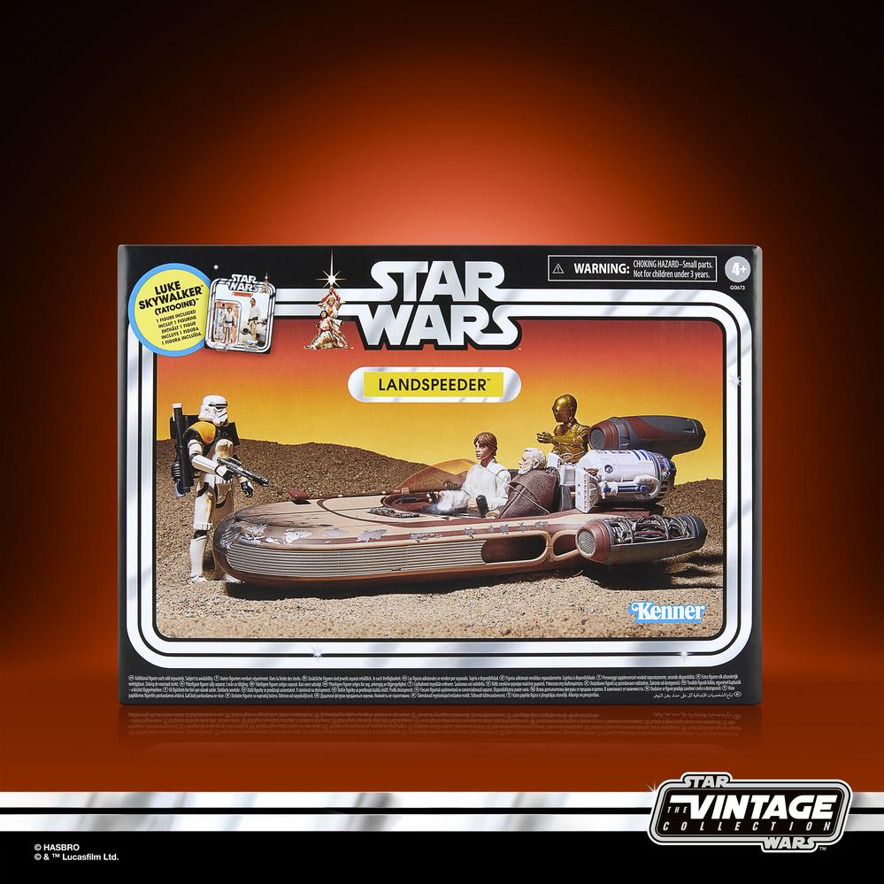 Hasbro star wars landspeeder & luke skywalker (tatooine)