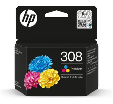 HP Cartucho 308 Color Cian, Magenta y Amarillo 120 p