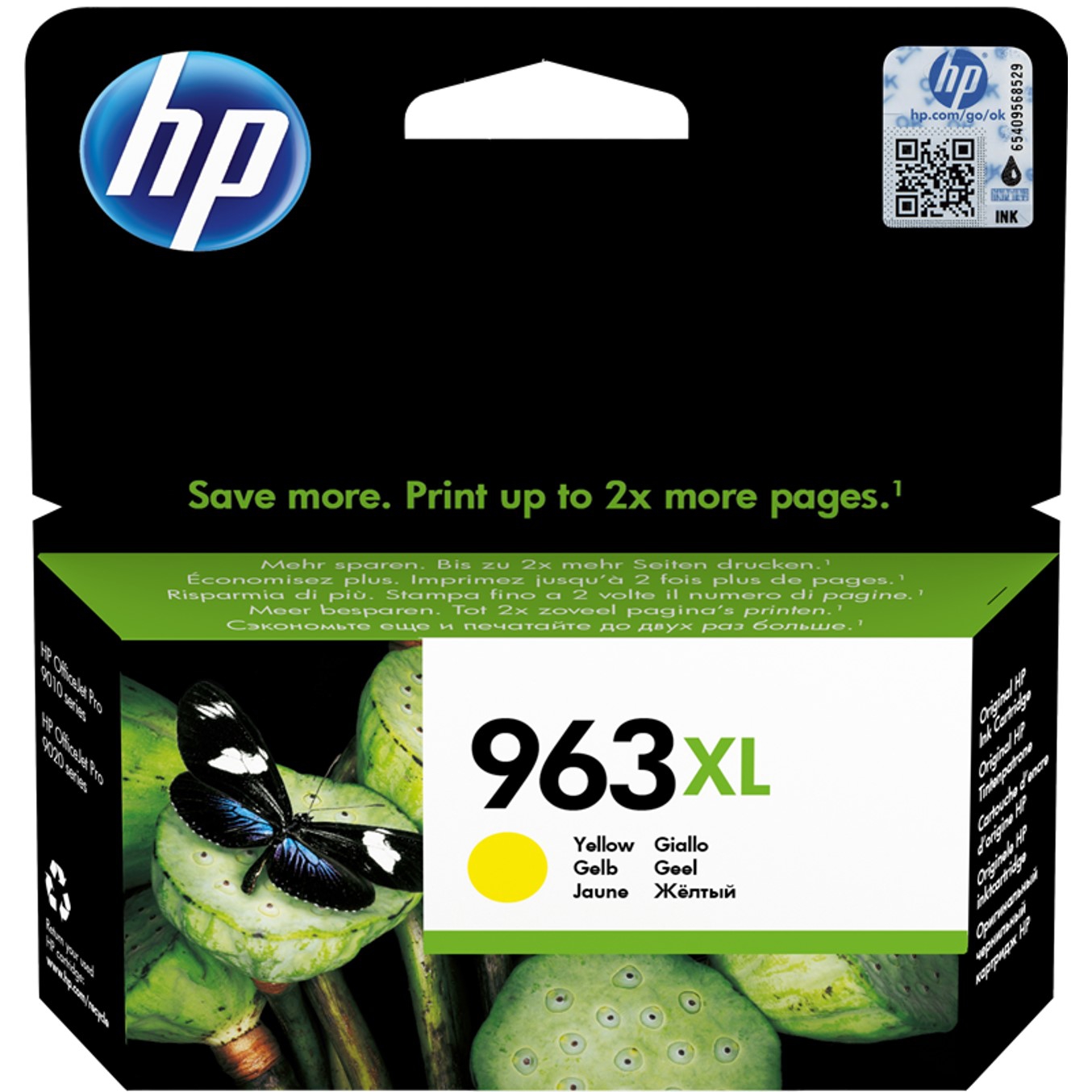 Hp 963xl 3ja29ae amarillo 23.25ml 1600 paginas