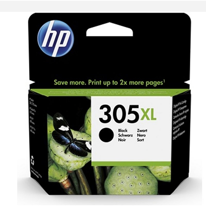 HP CARTUCHO NEGRO Nº305XL - DESKJET 2300, 2700 SERIE, PLUS 4100, ENVY 6000, PRO 6400