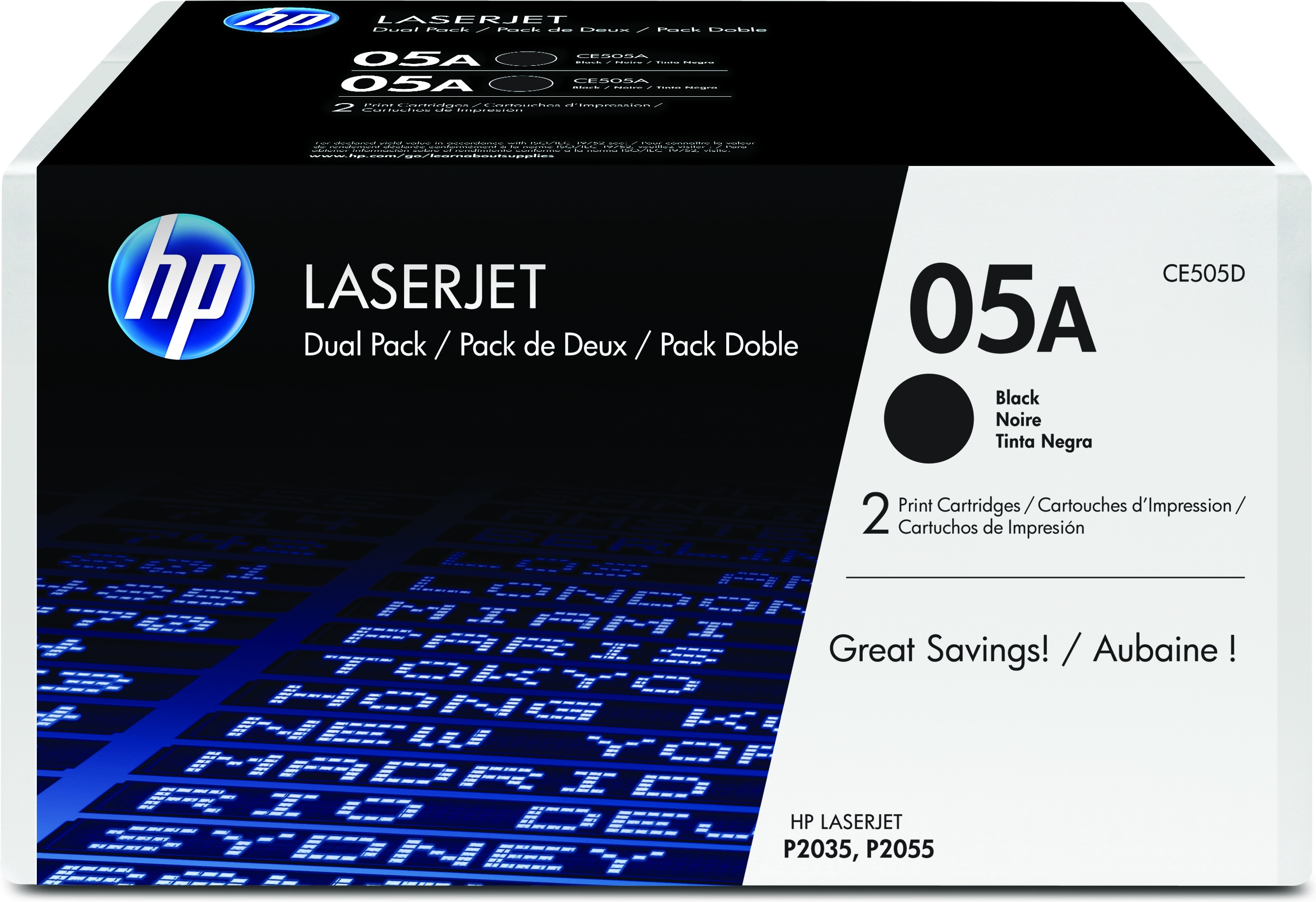 Hp laserjet p2035 - 2055d - 2055dn toner negro (pack 2)