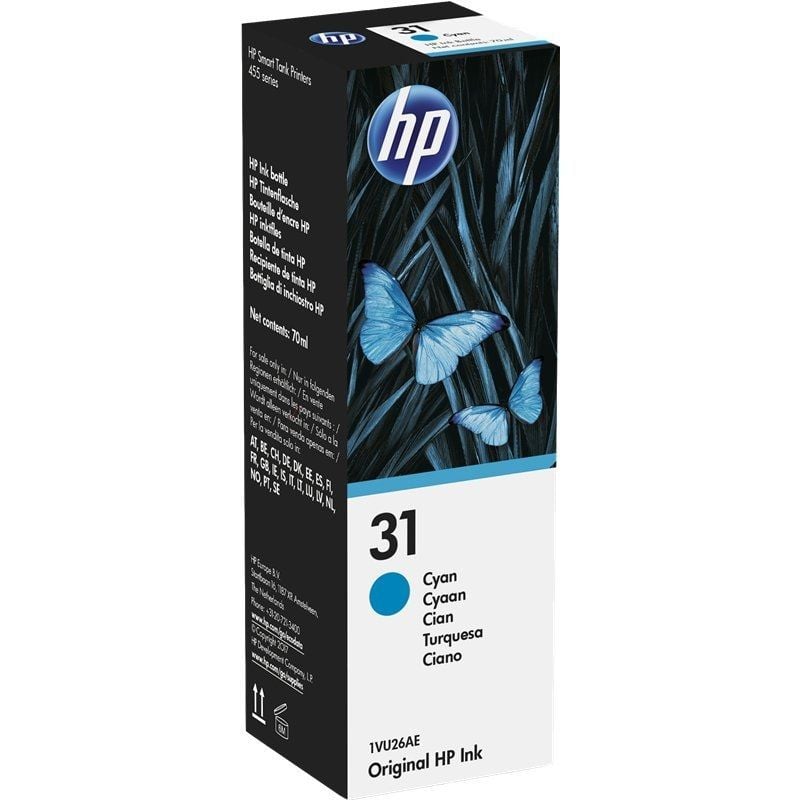 HP 31 BOTELLA DE TINTA CIAN HP31 (1VU26AE)