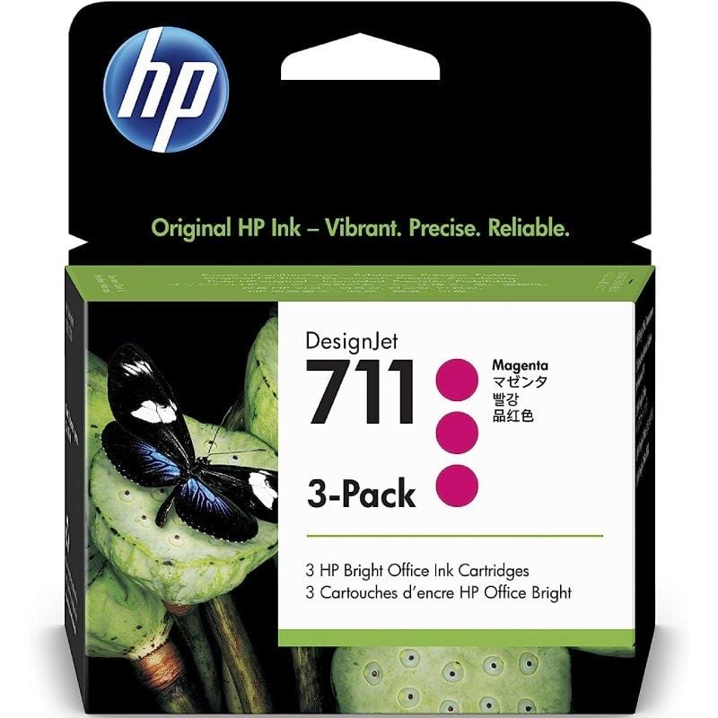 HP 711 PACK 3 CARTUCHOSS DE TINTA HP711 MAGENTA (CZ135A)
