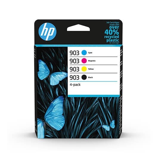 HP Paquete de 4 cartuchos de tinta Original 903 negro cian magenta amarillo