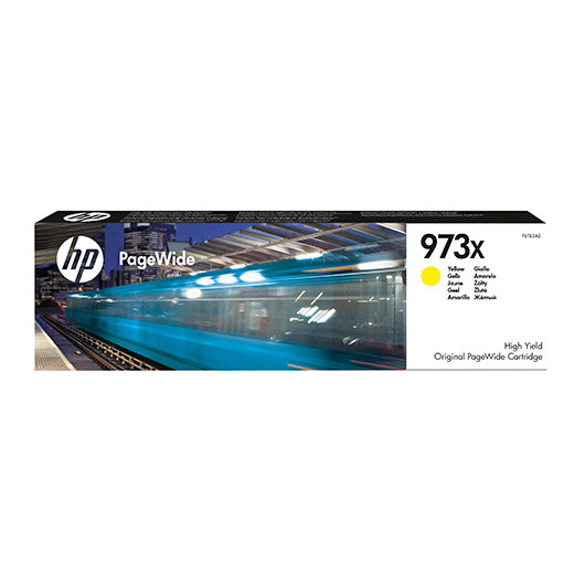 Hp original cartridge nº 973x yellow pagewide f6t83ae